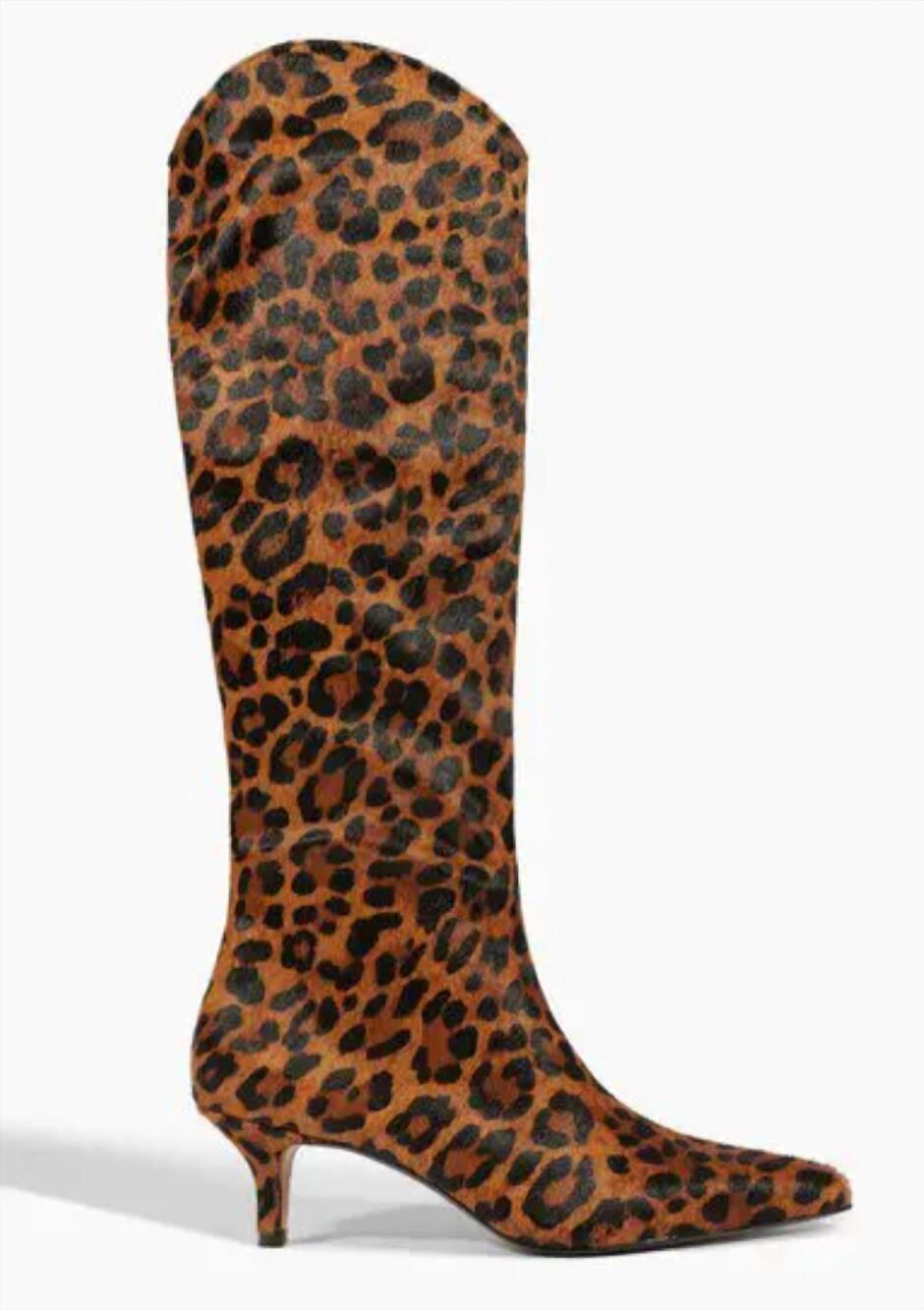 NEW SCHUTZ women's maryana lo wide boot in leopard